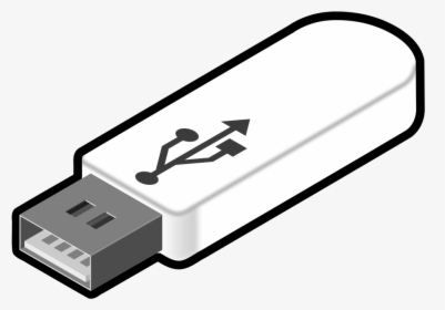 Usb Flash Drive Clipart - Usb Clipart Black And White, HD Png Download, Free Download