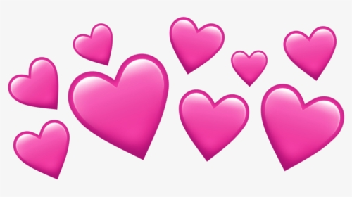 Heart Hearts Heartcrown Pink Pinkhearts Tumblr Headcrow - Hearts Over Head Png, Transparent Png, Free Download