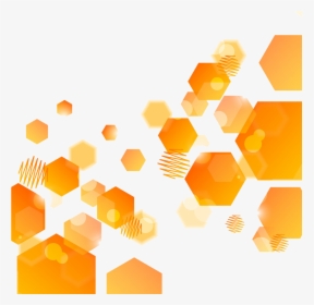 Abstract Art Orange Hexagon - Abstract Transparent Background Png, Png Download, Free Download