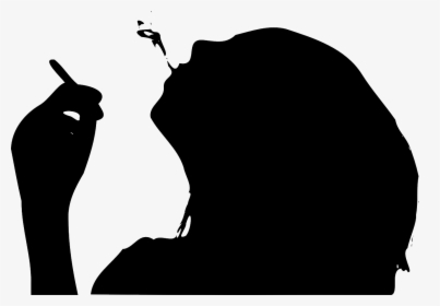 Smoking, Woman, Face, Silhouette, Smoke, Enjoy - Smoking Silhouette Png, Transparent Png, Free Download