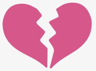 Pink Broken Heart Png Clipart - Broken Pink Heart Emoji, Transparent Png, Free Download