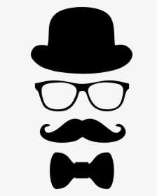Moustache Top Bow Tie Hat Glasses Clipart - Disguise Clipart, HD Png Download, Free Download