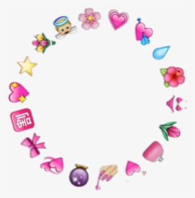 Clip Art Emoji Tumblr Girl Girly - Heart Emoji Circle Png, Transparent Png, Free Download