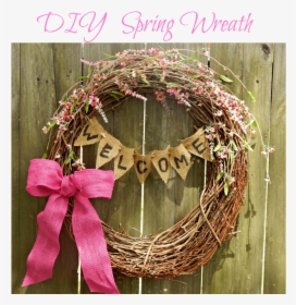 Grapevine Wreath, Wreath, Diy Wreath, Spring Wreath, - Wreath, HD Png Download, Free Download