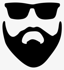 Face With Beard And Glasses Png Image - Sunglasses And Beard Silhouette, Transparent Png, Free Download