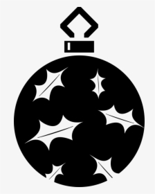 Black And White Christmas Ornament Christmas Day Christmas - Silhouette Christmas Tree Clipart Black And White, HD Png Download, Free Download