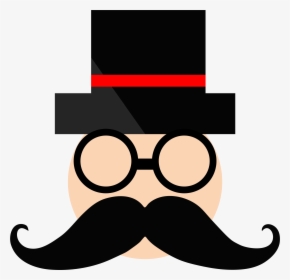 Moustache Clipart Chasma - Man In Top Hat Clipart, HD Png Download, Free Download