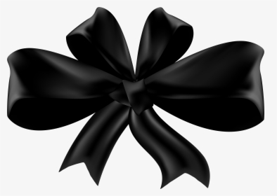 Clip Art Black Ribbon Bow - Black Bow Ribbon Png, Transparent Png, Free Download