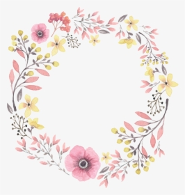 Painted Wreath Hand Watercolor Wreaths Iphone Clipart - Flowers Watercolor Wreath Png, Transparent Png, Free Download