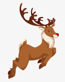 Claus Rudolph Reindeer Santa Christmas Free Download - Reindeer Png Christmas, Transparent Png, Free Download