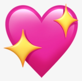 Sparkle Clipart Iphone Emojis - Pink Heart Emoji Png, Transparent Png, Free Download