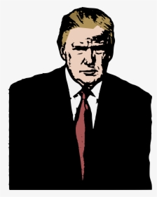 Simple Trump Clip Arts - Trump Black And White Png, Transparent Png, Free Download