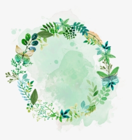 Transparent Watercolor Floral Wreath Png - Watercolor Gold Wreath Png, Png Download, Free Download