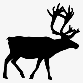 North, Silhouette, Christmas, Reindeer, Santa, Animal - Silhouette Reindeer Clipart, HD Png Download, Free Download