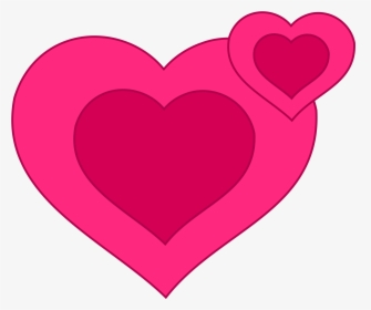 Two Pink Hearts Together Clip Arts - Pink Hearts, HD Png Download, Free Download