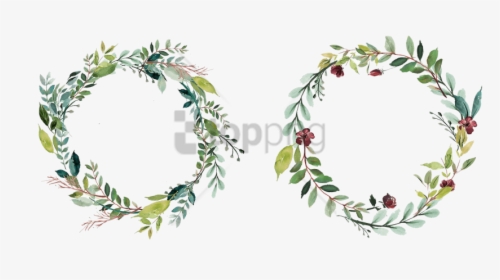 Download Floral Free Images - Watercolor Leaves Frame Png, Transparent Png, Free Download