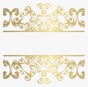Gold Floral Ornament Png - Elegant Gold Border Png, Transparent Png, Free Download