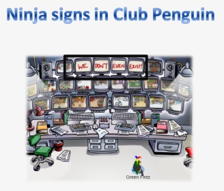 Ninja Signs In Club Penguin - Club Penguin Old Hq, HD Png Download, Free Download