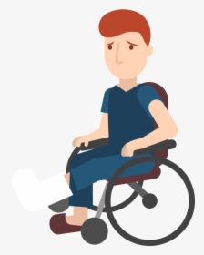Healthcare Clipart Caring Person - Man On Wheelchair No Background, HD Png Download, Free Download
