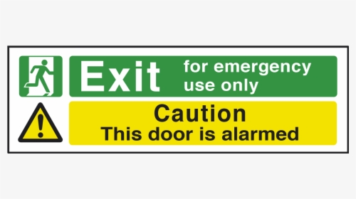 Fire Exit / Door Alarmed - Traffic Sign, HD Png Download, Free Download