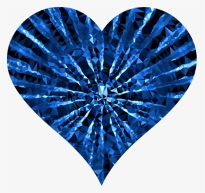 Blue Diamond Broken Heart Png, Transparent Png, Free Download