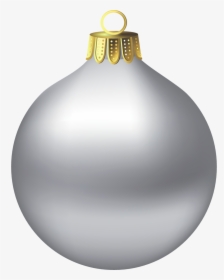 Christmas Ornament Grey Png - Christmas Silver Ball Png, Transparent Png, Free Download
