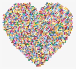 Colorful Mosaic Heart Clip Arts - Portable Network Graphics, HD Png Download, Free Download