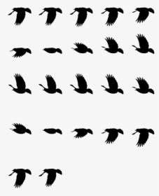 Flip Book Animation Transprent - Flying Bird Sprite Sheet, HD Png Download, Free Download