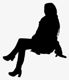 Person Sitting Silhouette Png, Transparent Png, Free Download