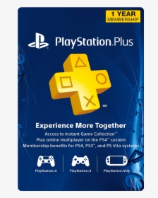1 Year Playstation Plus Membership, HD Png Download, Free Download