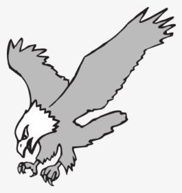 Animal Eagles Dromhfe Top Free Download Clipart - Eagle Cartoon Black And White Clipart, HD Png Download, Free Download