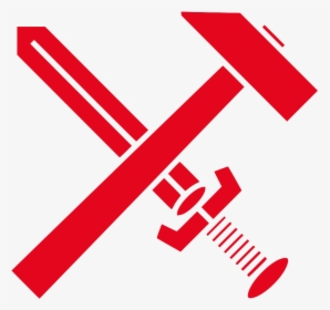 Strasserism Hammer And Sword Red - Sword And Hammer Symbol, HD Png Download, Free Download