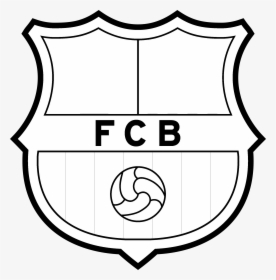 White,line Art,number - Logo Fc Barcelona, HD Png Download, Free Download