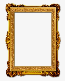 Picture Frame Gold Png Download Free Clipart - Golden Frame Hd Png, Transparent Png, Free Download