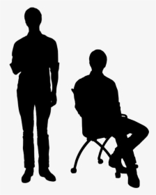 People Sitting In A Chair Facing A Stage Clipart & - Silhouette Sitting In Chair, HD Png Download, Free Download