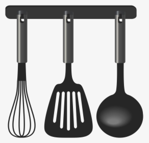 Black Kitchen Tool Set Png Clipart - Utensílios De Cozinha Png, Transparent Png, Free Download