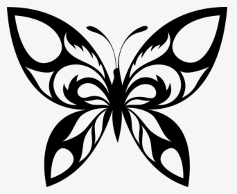 Animal, Animals, Animals Tribal, Butterflies, Butterfly - Black And White Motif, HD Png Download, Free Download
