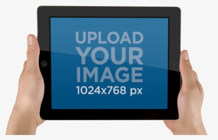 Transparent Tablet Frame Png - Tablet Frame With Hands, Png Download, Free Download