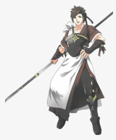 Fef Shiro 01 - Anime Boy With Spear, HD Png Download, Free Download