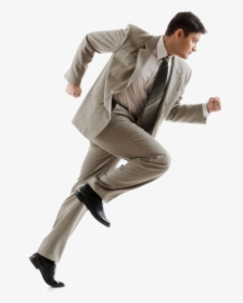 Man In Suit Running, HD Png Download, Free Download