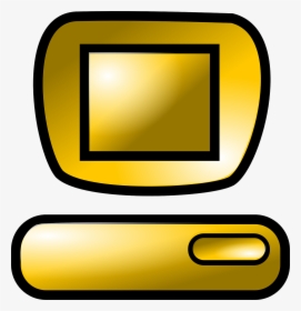 Gold Computer Icon Transparent, HD Png Download, Free Download
