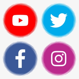 Facebook Instagram Twitter Icons Png - Facebook Instagram Youtube Logo, Transparent Png, Free Download