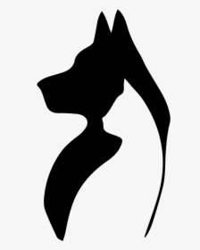 Cat Silhouette Sticker Dog Clip Art - Silhouette Dog And Cat Png, Transparent Png, Free Download