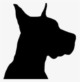 Dog Head Silhouette - Head Great Dane Silhouette, HD Png Download, Free Download