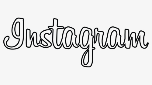 Instagram Logo White Text Black Background - Instagram Word Logo Png, Transparent Png, Free Download