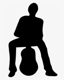 Silhouette Of Man And Guitar Svg Clip Arts - Silhouette Man Guitar Png, Transparent Png, Free Download