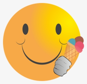 Smiley Png - Smiley Face Ice Cream, Transparent Png, Free Download