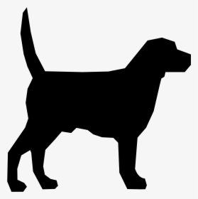 Clip Art Labrador Head Silhouette - Big Black Dog Cartoon, HD Png Download, Free Download