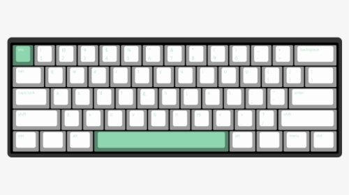 Minimal Mint By Cedar 61-key Custom Mechanical Keyboard - Originative Carbon Black, HD Png Download, Free Download