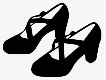 Flamenco Dance Black Female Shoes - Dance Shoes Of Silhouettes, HD Png Download, Free Download
